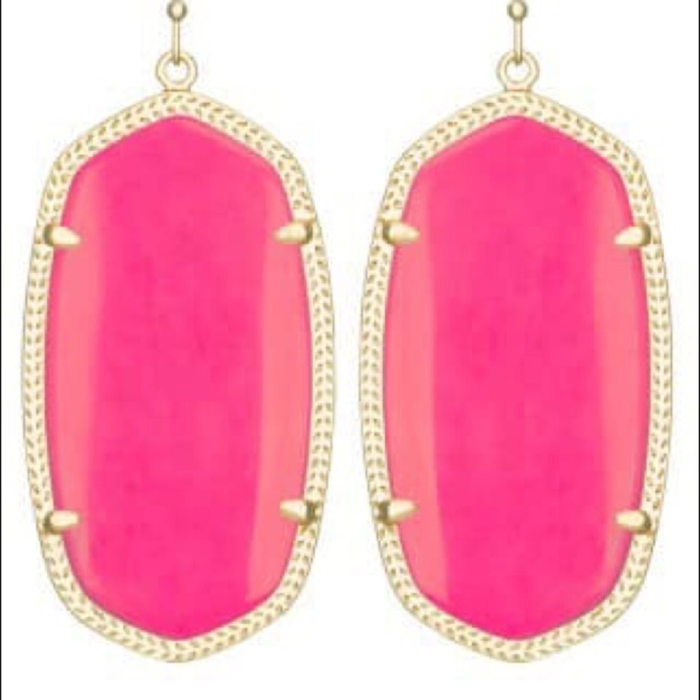 Kendra Scott Danielle Earrings- Gold & Hot Pink!